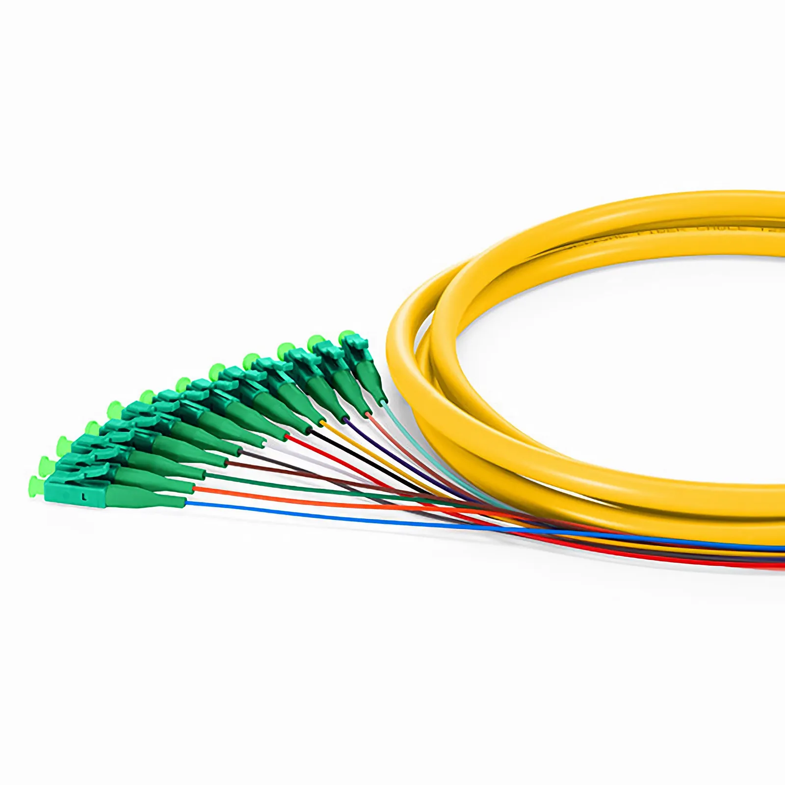 FLOFPTSCG7102 LC UPC Single Mode Fiber Optic Pigtail 12 Fiber ITU-T G657A1