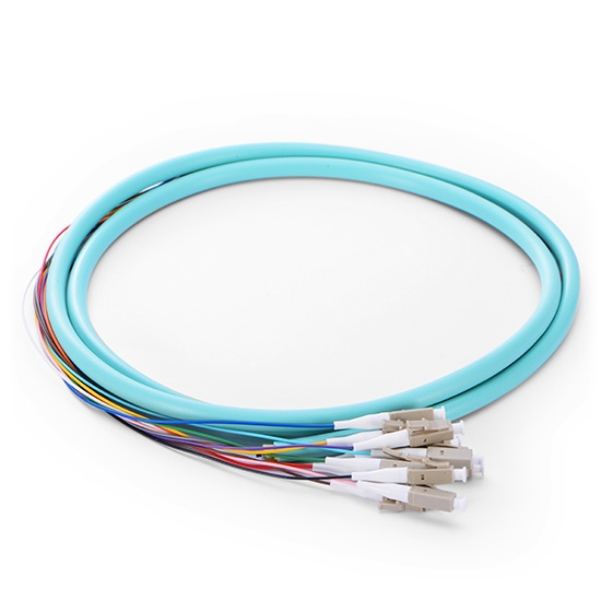 FLOFPTLCO202 LC UPC Multi Mode Fiber Optic Pigtail 12 Fiber ITU-T G651