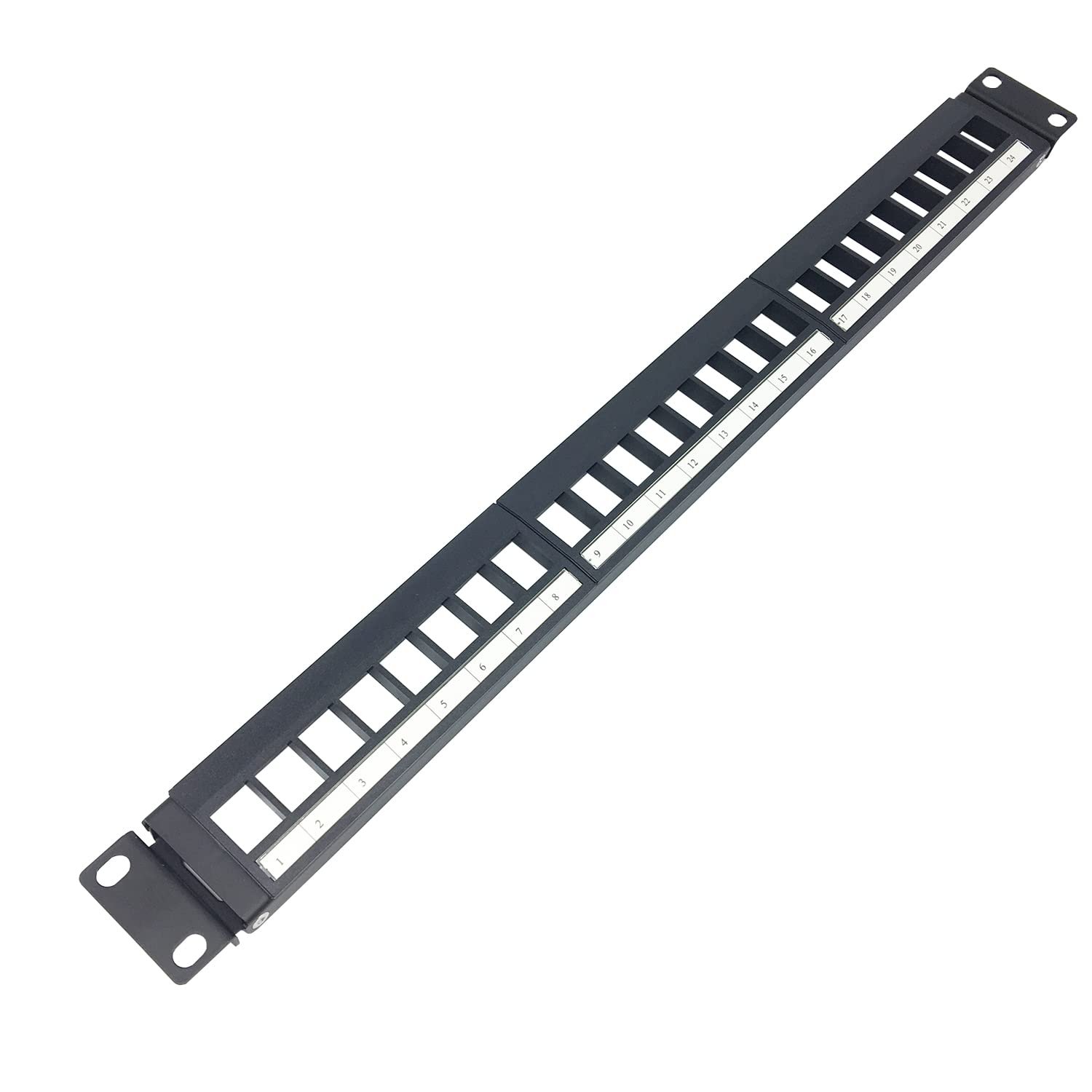 Blank Flat Patch Panel, 24-Port