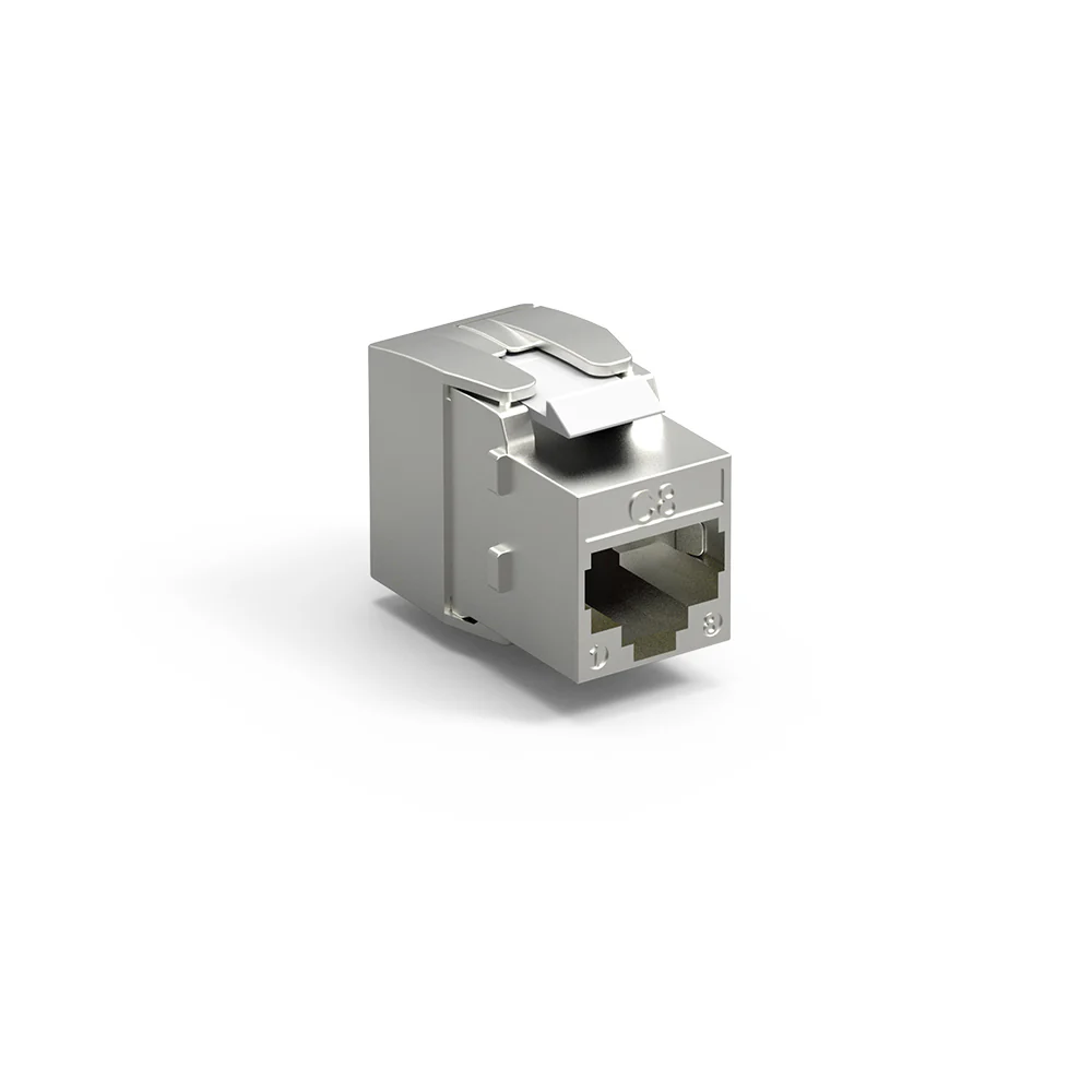 Cat8 RJ45 Shielded Toolless Keystone Jack