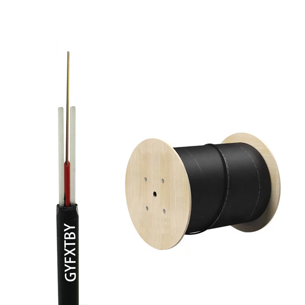 Aerial Outdoor Flat Drop Fiber Optic Cable GYFXTBY