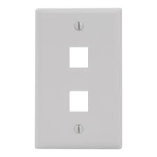 2-Port Single Gang Keystone Faceplate