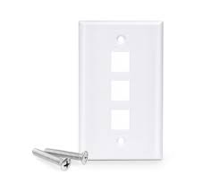 3-Port Single Gang Keystone Faceplate