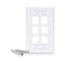 6-Port Keystone Wall Plate