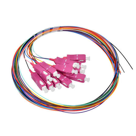 FLOFPTSCO402 SC UPC Single Mode Fiber Optic Pigtail 12 Fiber ITU-T G657A1