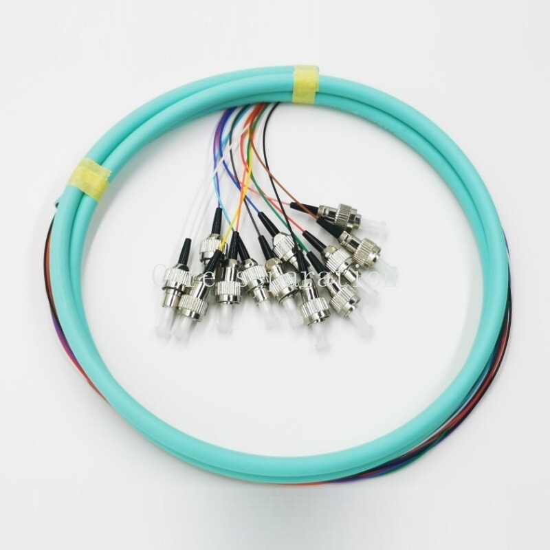 FLOFPTSTO302 ST Multi Mode Fiber Optic Pigtail UPC OM3 ITU-T G.651 12 Fiber